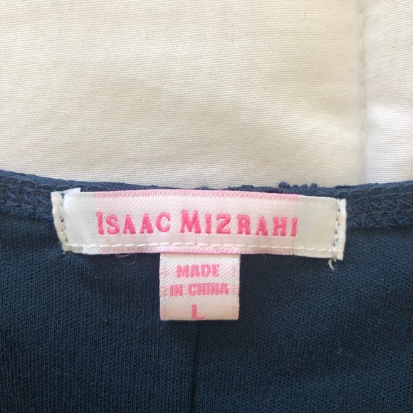 NWT Isaac Mizrahi Navy Dress Fully lined Size Large - Picture 3 of 7